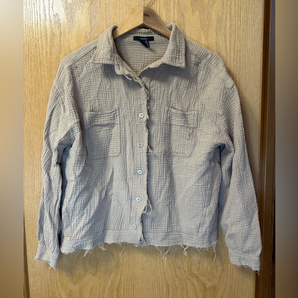 Forever 21 distressed Shacket. Size medium.